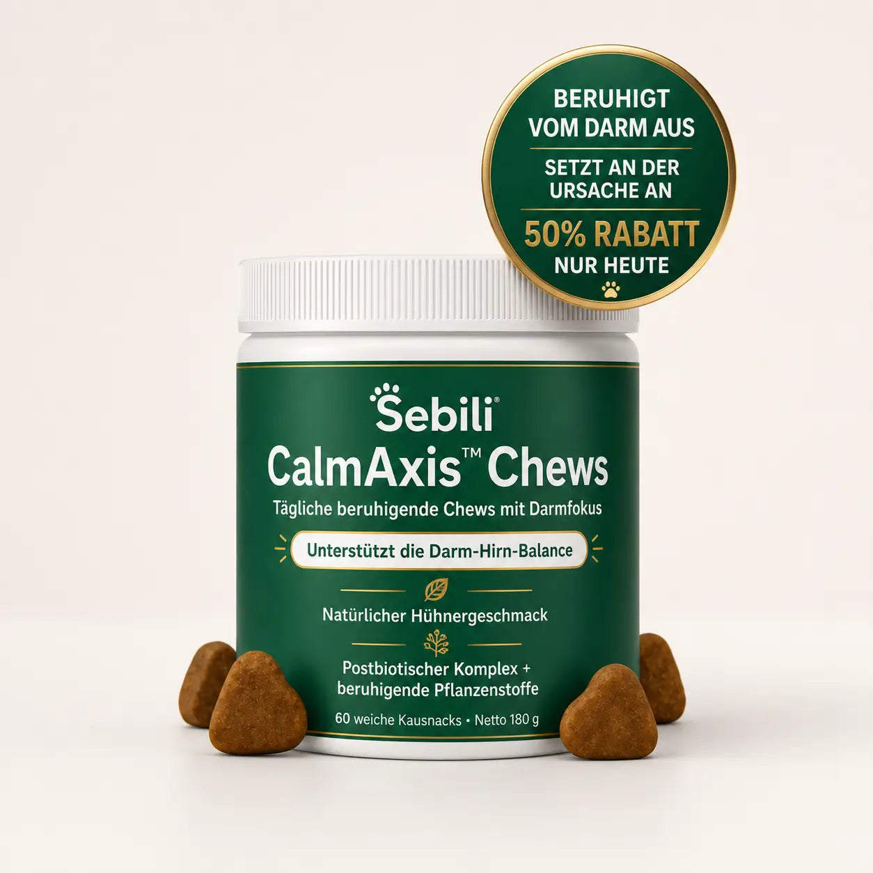 CalmAxis™ Postbiotik-Kausnacks